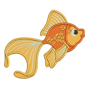 Goldfish Applique Machine Embroidery Design Digitized Pattern
